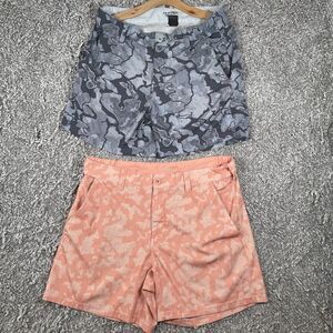 Huk Performance Shorts Bundle of Two Men's Large Camouflage Cargo Utility Beach